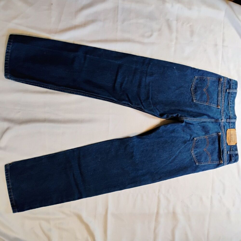 Vintage Levi's 505 Orange Tab Jeans 34x31 Straight Dark Wash 80's Denim - Picture 11 of 16